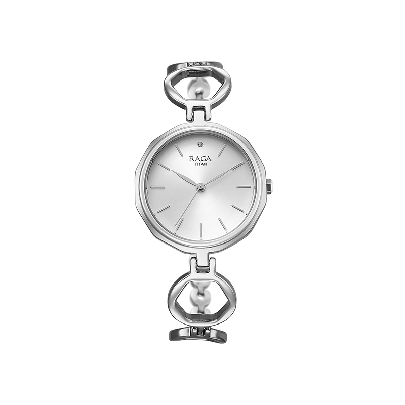 Titan Raga Quartz 2685SM01 Analog Stainless Steel Strap Women's Watch