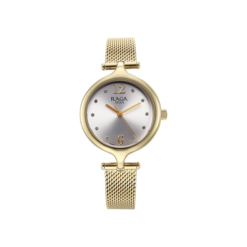 Titan Raga Showstopper 95268YM01 Quartz Analog Metal Strap Women's Watch