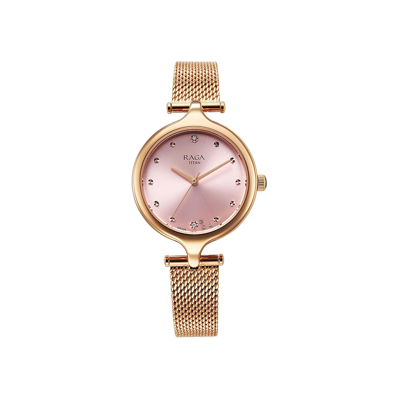 Titan Raga Showstopper Quartz 95268WM01 Analog Stainless Steel Women's Watch