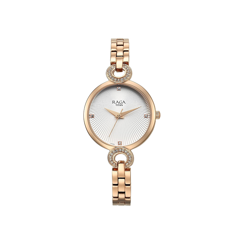 Titan Raga Showstopper Quartz 95278WM01 Analog Stainless Steel Women's Watch