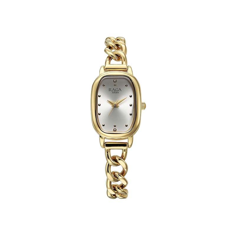 Titan Raga Showstopper Quartz 95309YM01 Analog Metal Strap Women's Watch