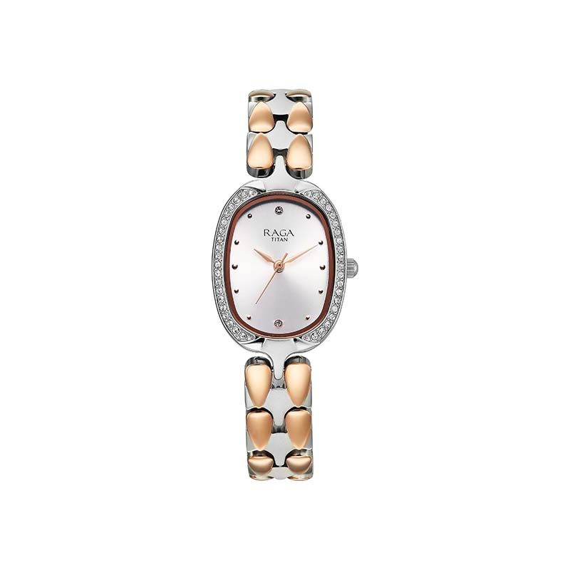 Titan Raga Showstopper Quartz 95347KM01 Analog Metal Strap Women's Watch