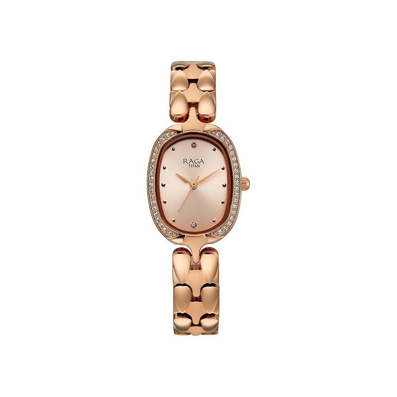 Titan Raga Showstopper Quartz 95347WM01 Analog Stainless Steel Strap Women's Watch