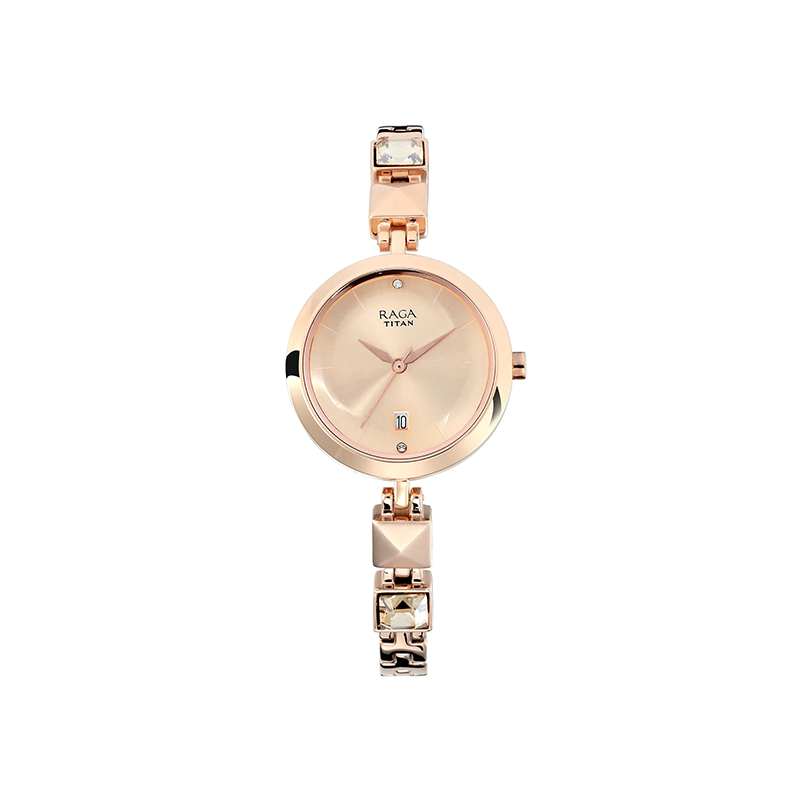 Titan Raga Viva 2606WM01 Quartz Analog Metal Strap Women's Watch