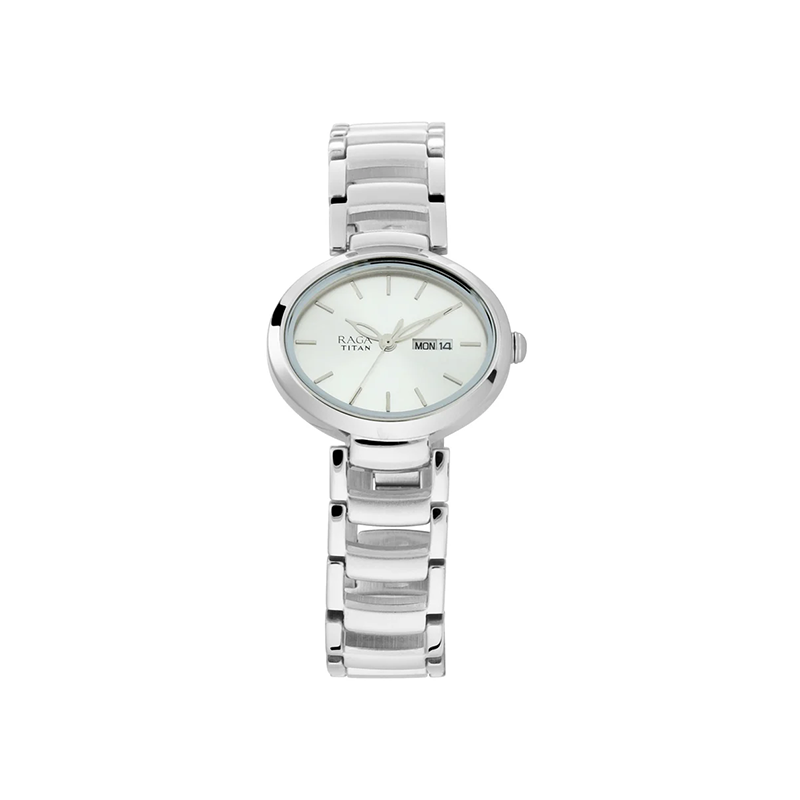 Titan Raga Viva 2620SM01 Quartz Analog Day Date Metal Strap Women's Watch