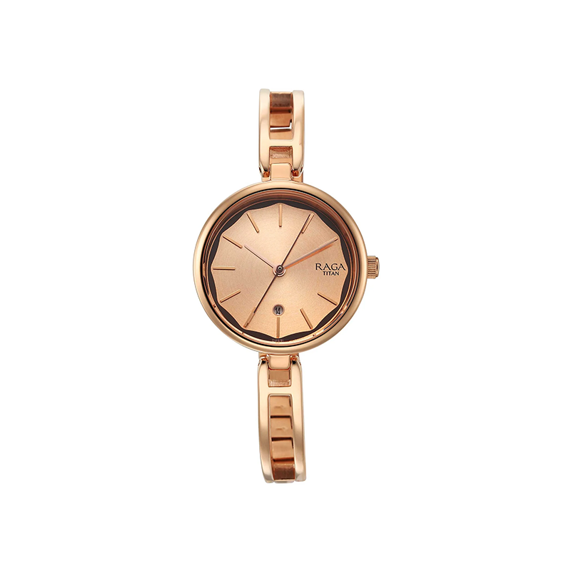Titan Raga Viva 2683WM01 Quartz Analog Date Metal Strap Women's Watch
