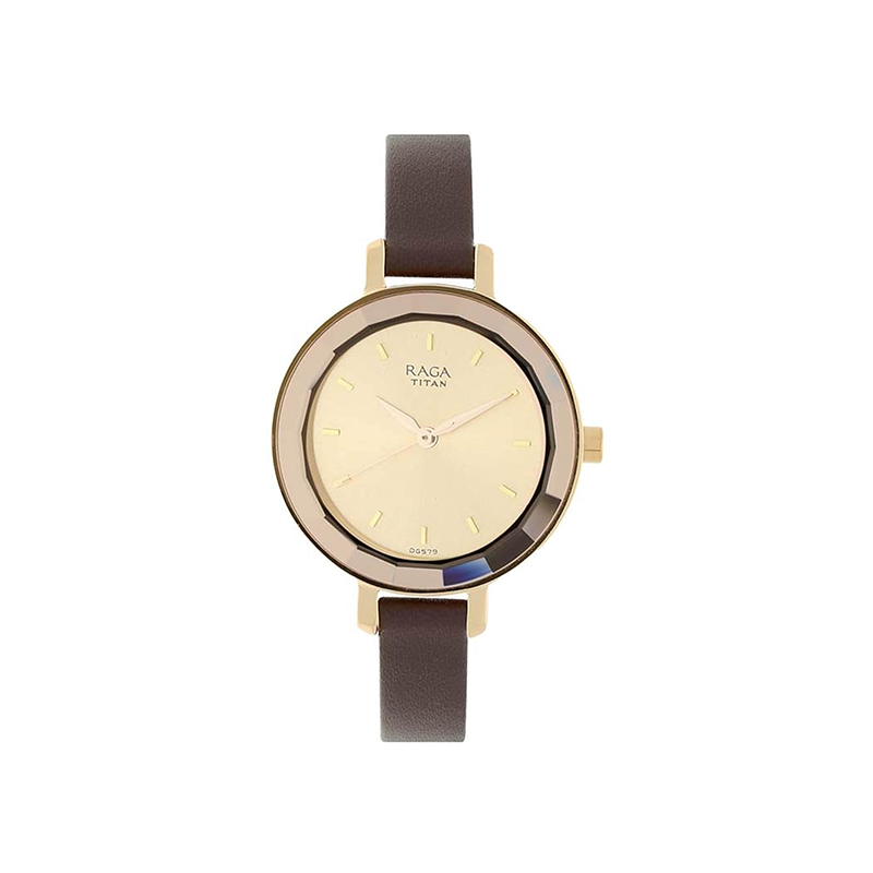 Titan Raga Viva Quartz 2575WL01 Analog Leather Strap Women's Watch