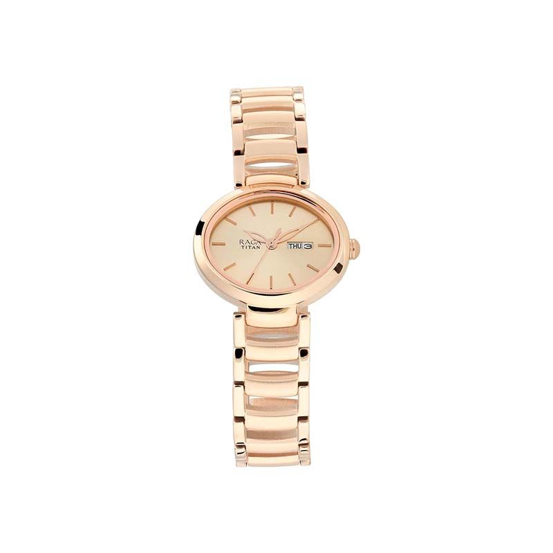 Titan Raga Viva Quartz 2620WM01 Analog Date Metal Strap Women's Watch