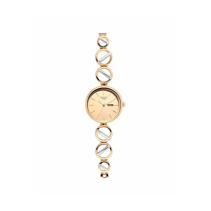 Titan Raga Viva Quartz 2644KM02 Analog Date Metal Strap Women's Watch