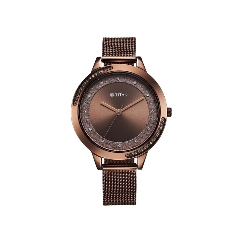 Titan Razzle Dazzle 2764QM01 Quartz Analog Stainless Steel Strap Women's Watch