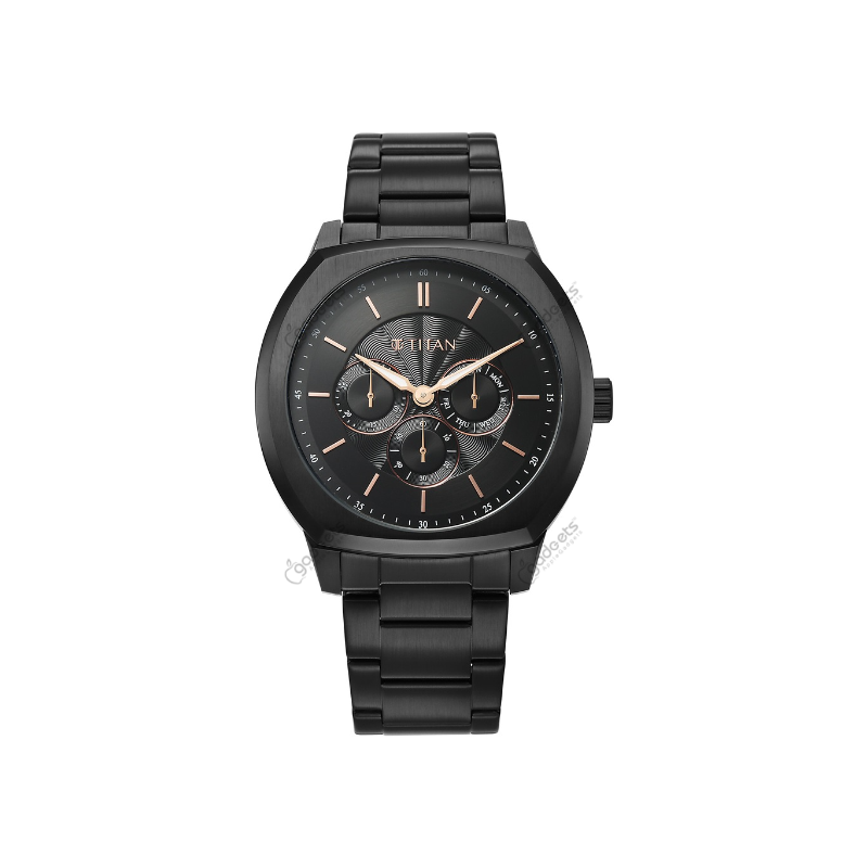 Titan Regalia Arc 90213NM01 Analog with Day Date Second Subdial Stainless Steel Strap Men’s Watch