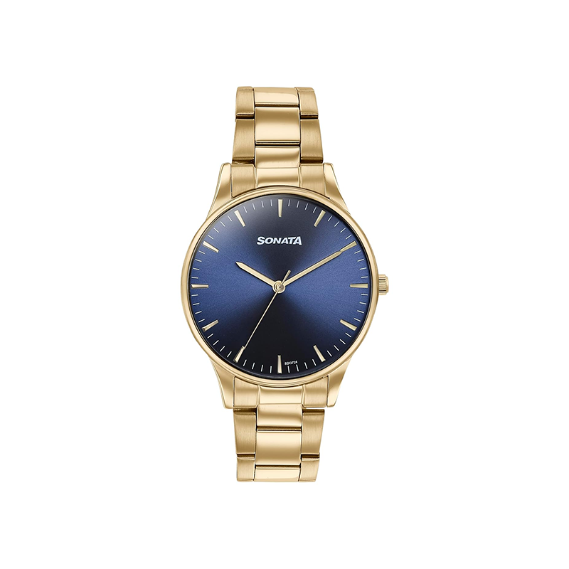 Titan Sonata Quartz 77144YM01 Analog Stainless Steel Strap Men’s Watch