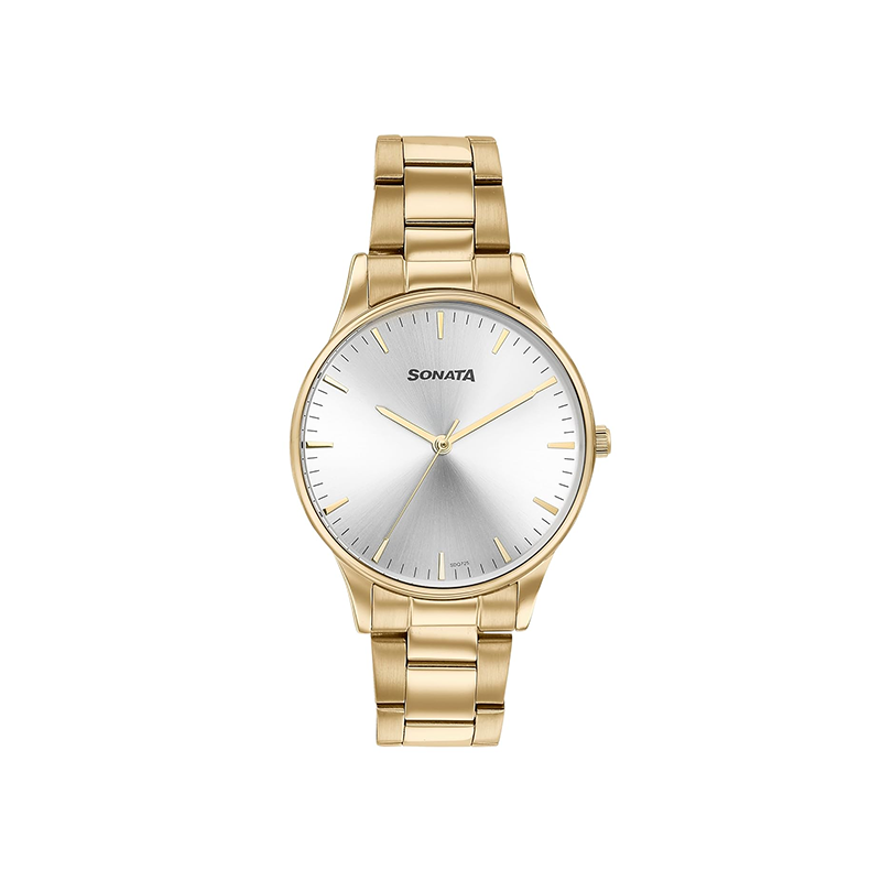 Titan Sonata Quartz 77144YM02 Analog Stainless Steel Strap Men’s Watch