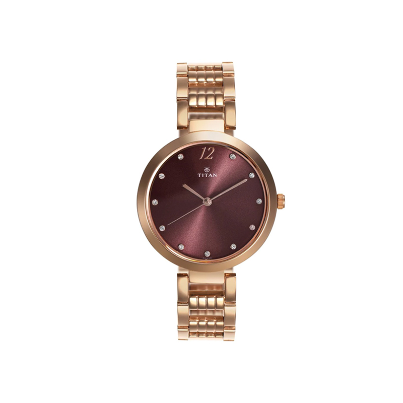 Titan Sparkle 2480WM02 Quartz Analog Stainless Steel Strap Women's Watch