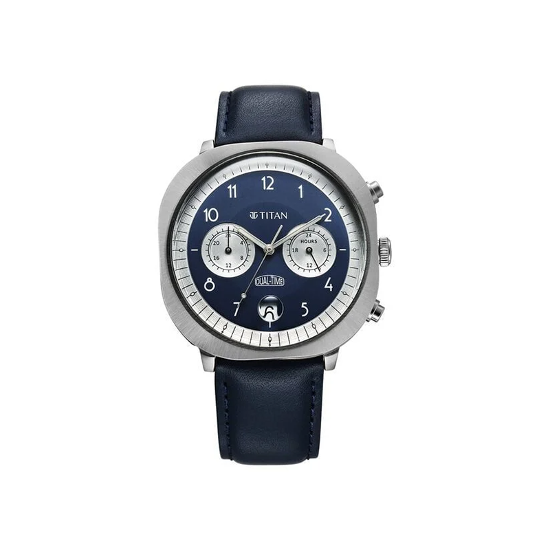 Titan Timeless Treasures 10022SL01 Quartz Analog Leather Strap Men’s Watch