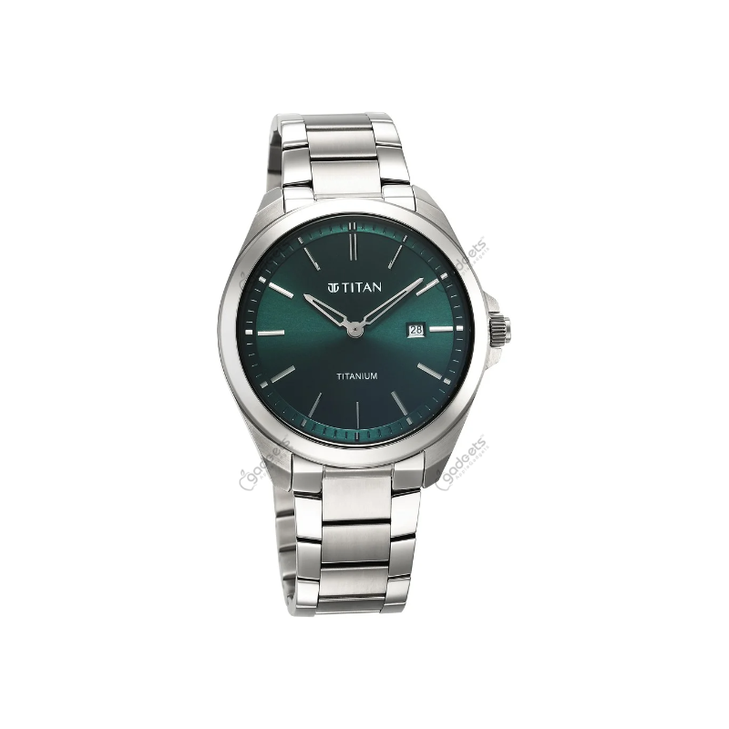Titan Titanium NT90177TM02 Quartz Analog Titanium Strap Men’s Watch