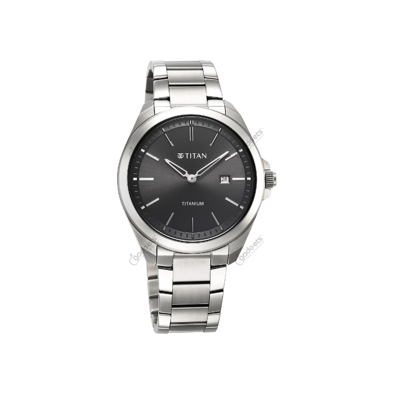 Titan Titanium NT90177TM03 Quartz Analog Titanium Strap Men’s Watch