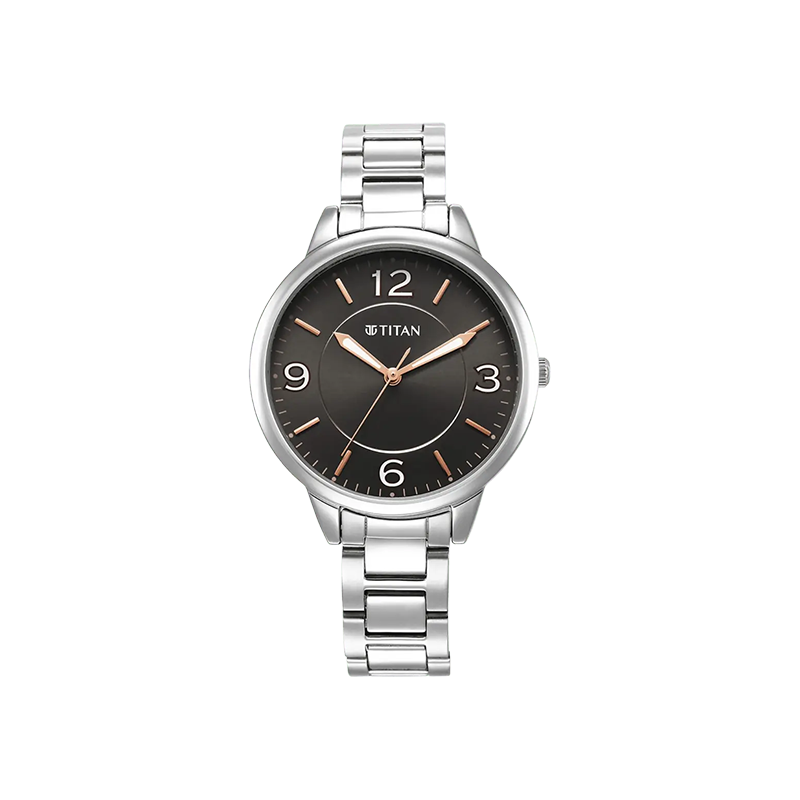 Titan Urban Anthracite 2617SM08 Quartz Analog Metal Strap Women's Watch