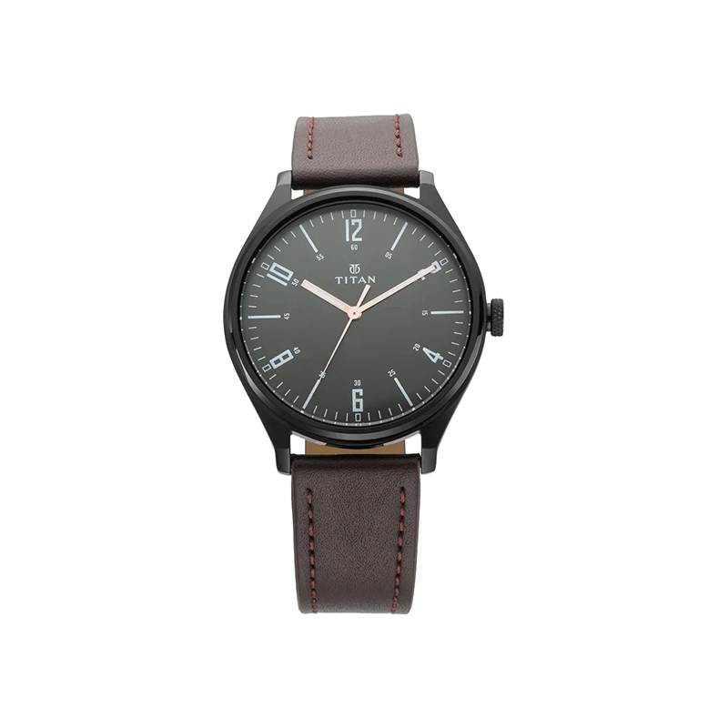 Titan Workwear 1802NL01 Leather Strap Men's Watch