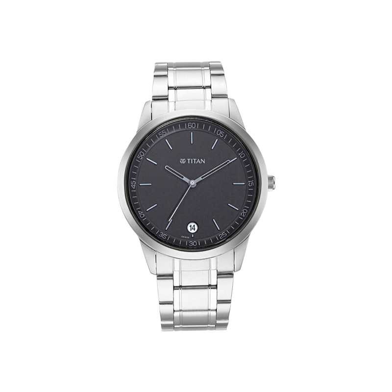 Titan Workwear 1806SM02 Date Stainless Steel Men's Watch
