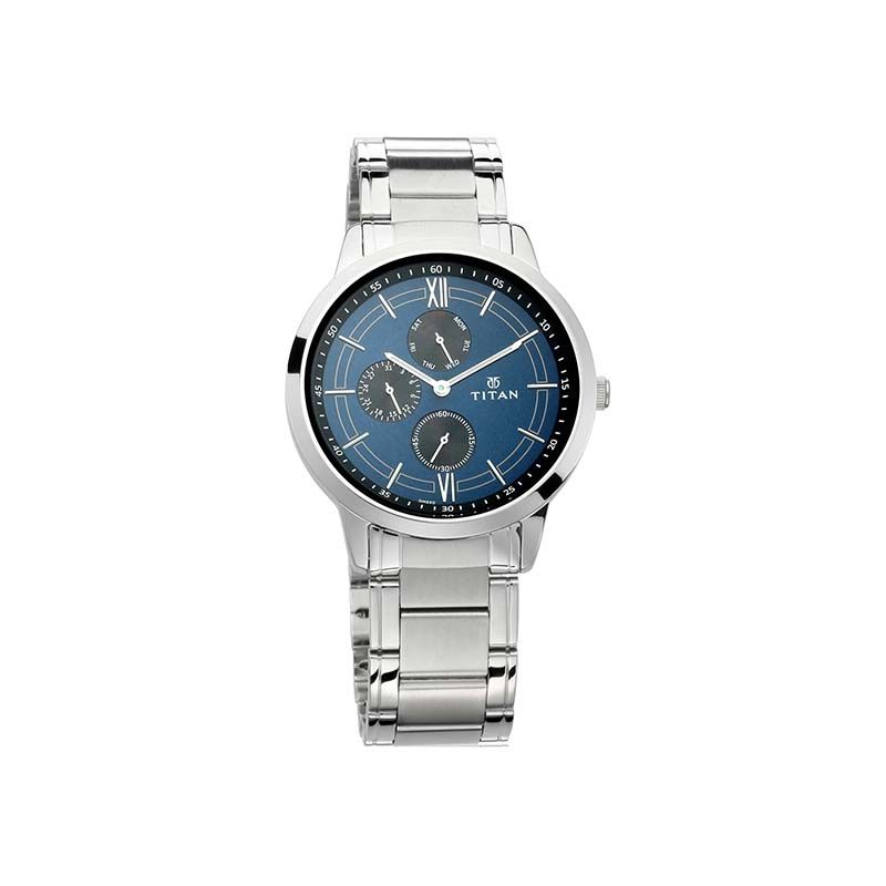 Titan Workwear Quartz 1769SM01 Analog Date Stainless Steel Strap Men’s Watch