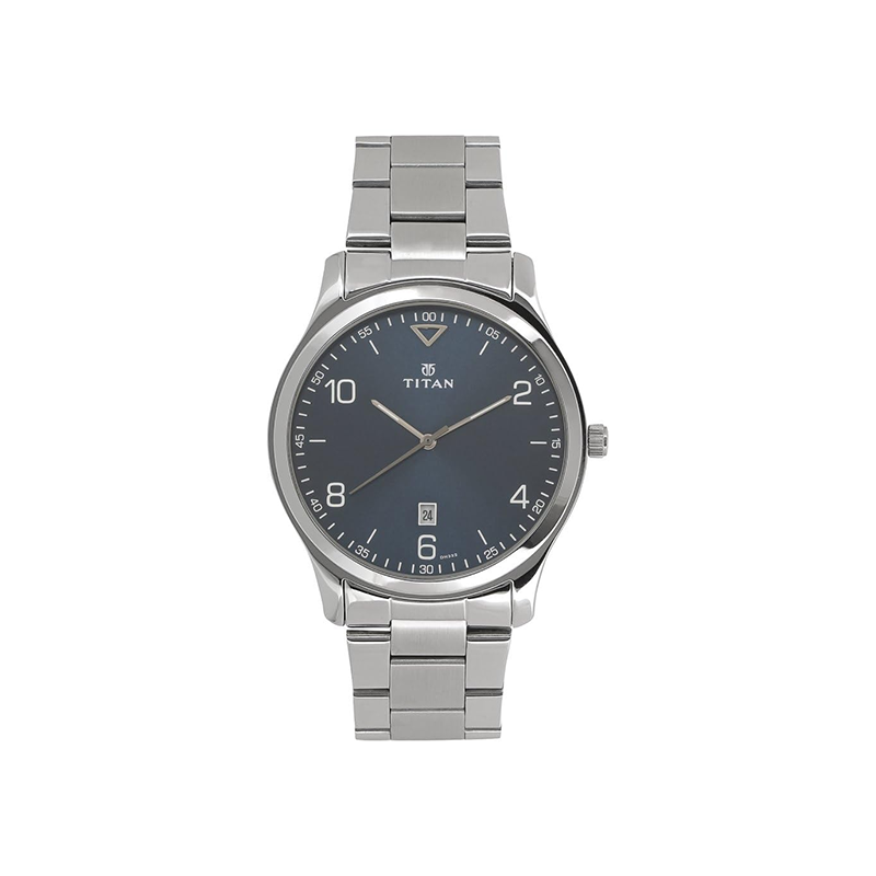 Titan Workwear Quartz 1770SM03 Analog Date Stainless Steel Strap Men’s Watch