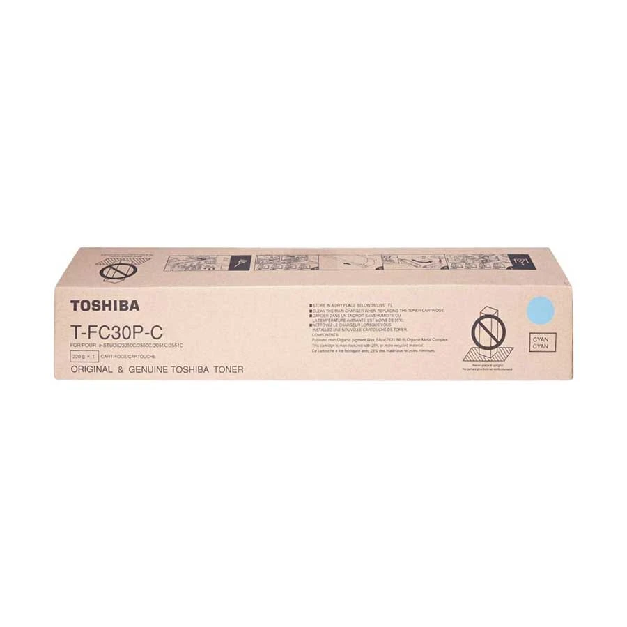 Toshiba T-FC30P-C Cyan Original Toner for Toshiba Photocopier (Only for P series Copier)