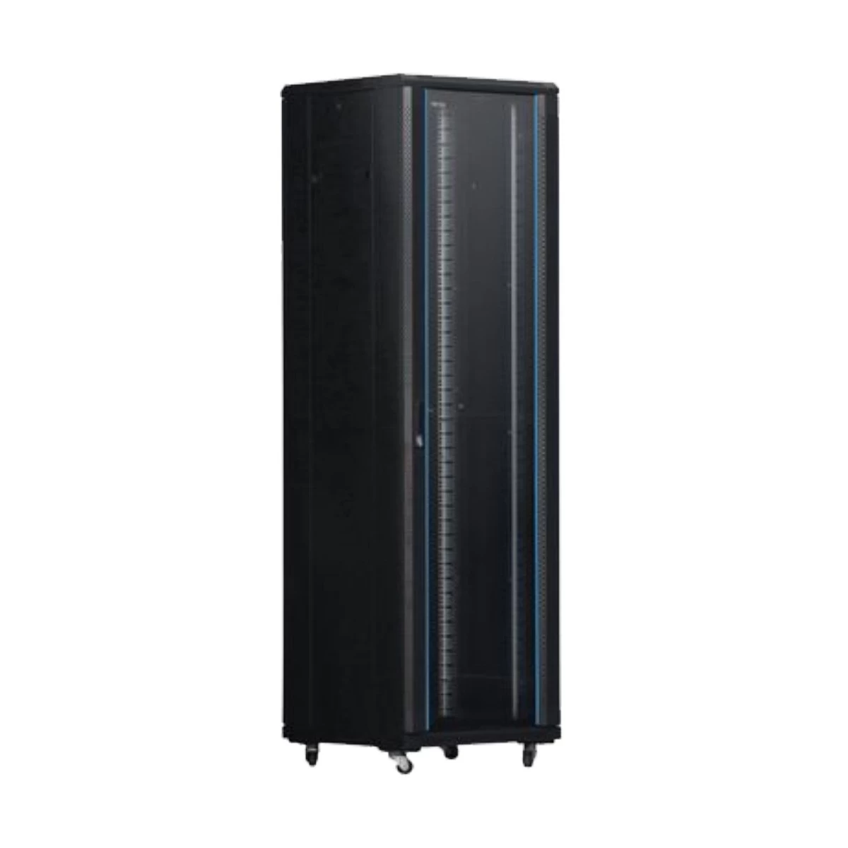 Toten 42U 600x1000 Front Glass Door and Back Mesh Door Floor Stand Server Rack with 1x 6port PDU and 2x Tray(1x Fixed + 1x Slide)