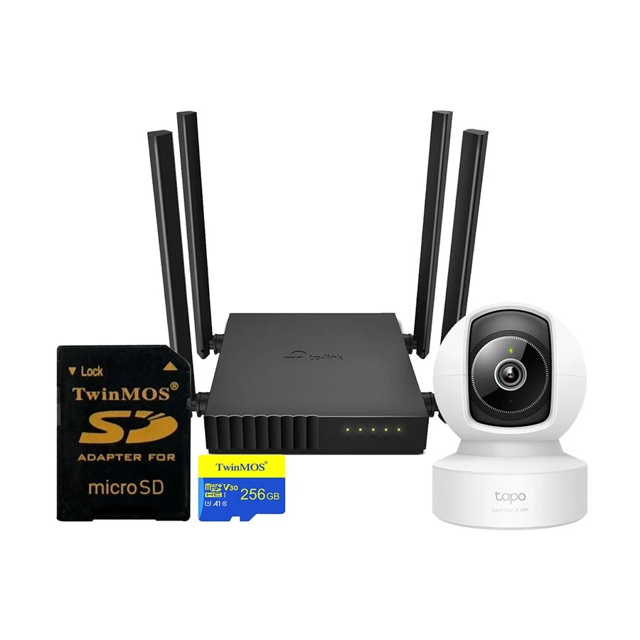 TP-Link Tapo 5MP Personal Security Single Camera Package with Router #RS-TP-006