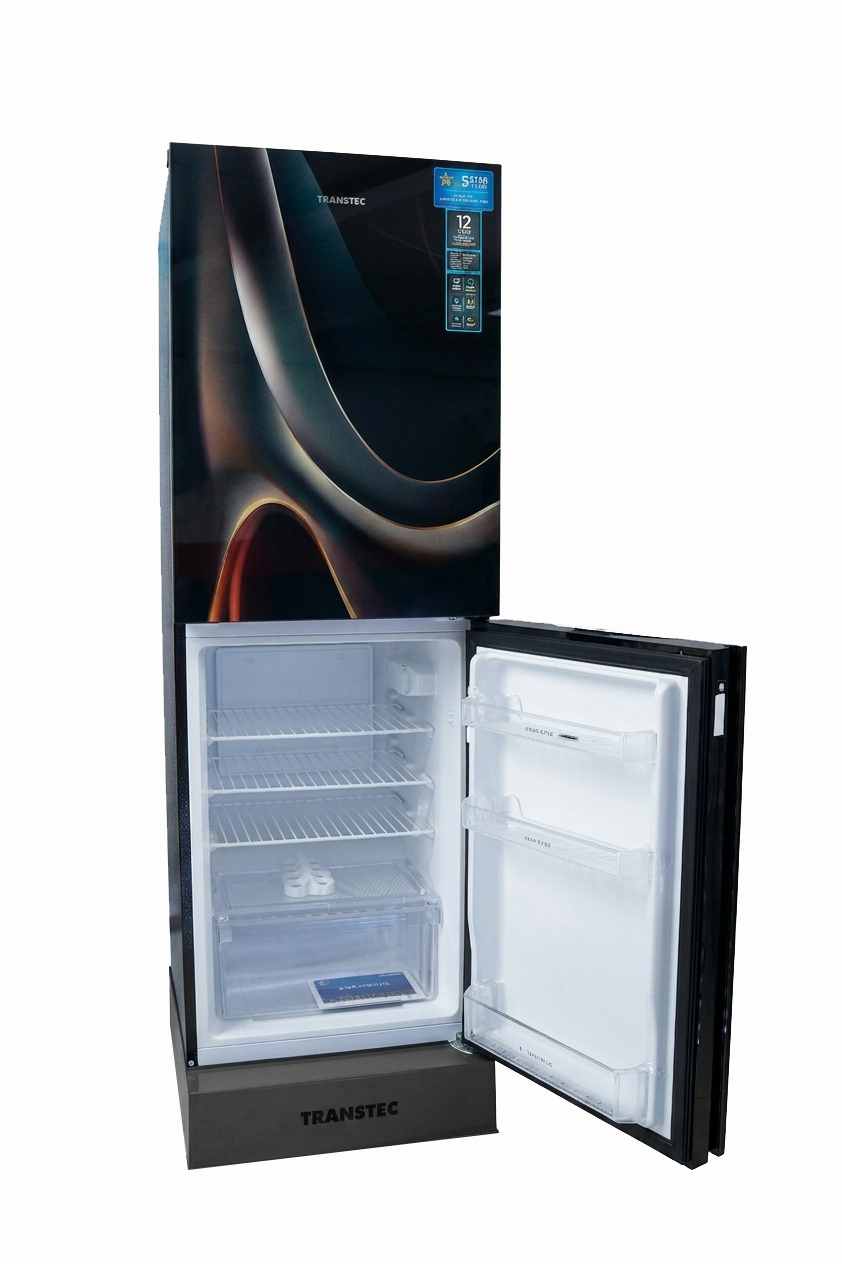 Transtec DC 257L GD Fairy Mist refrigerator with lower door open