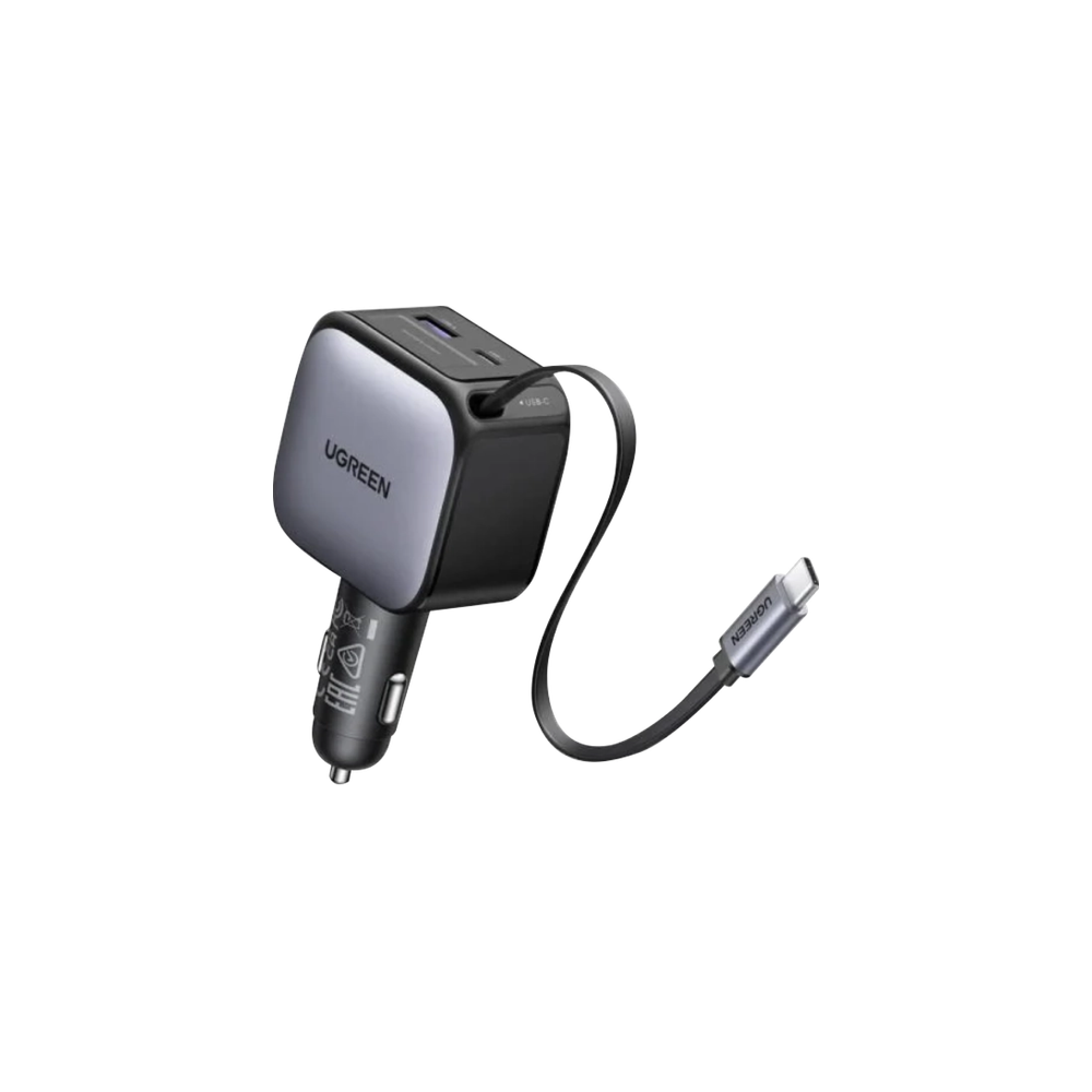 Ugreen 145W Fast Car Charger with Retractable Cable (EC604)