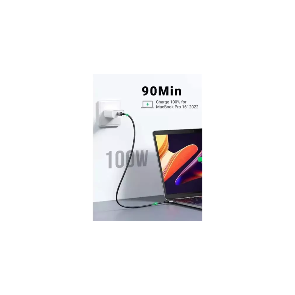 Ugreen USB-C to USB-C PD Fast Charging Braided Cable 5A Max 1m (L502 1m)