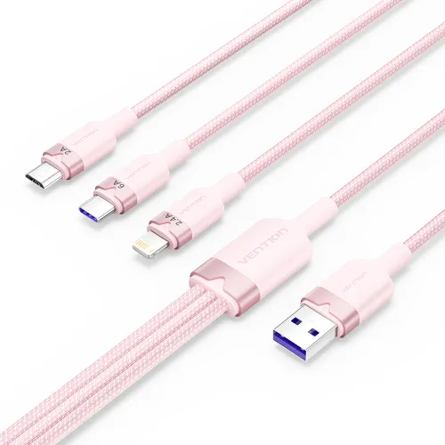 Vention CTRPG 1.5M 120W 3-in-1 USB to Type-C & Lightning & Micro-B Cable