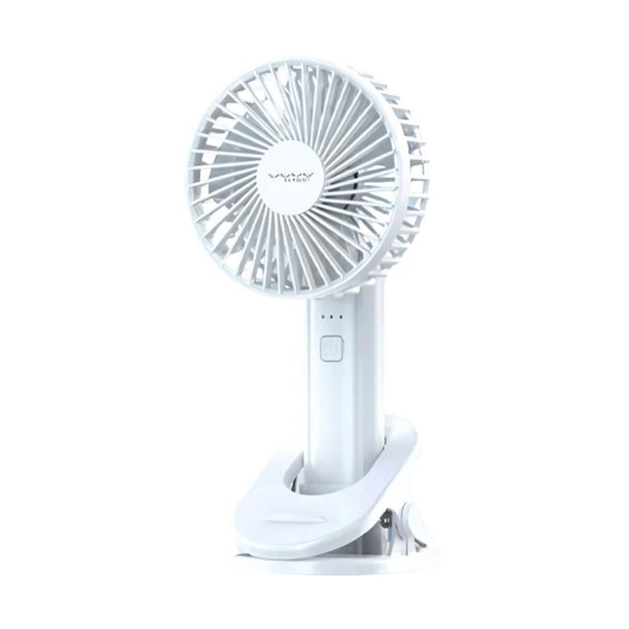 Vyvylabs D02 Rechargeable Handheld Foldable Clip Fan #VKD02-WH (5W, 2000mAh)