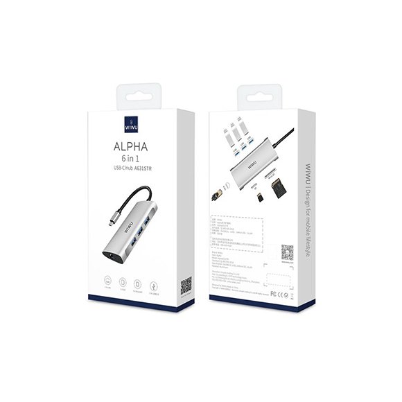 WiWU Alpha A631STR 6-in-1 USB-C Hub - official view 4