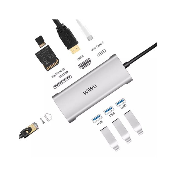 WiWU Alpha 8 in 1 USB-C Hub A831HRT - official view 2