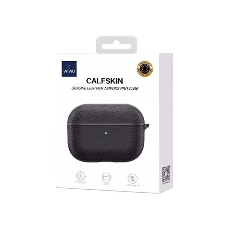 WiWU Calfskin Genuine Leather Case for Airpods Pro - official view 3