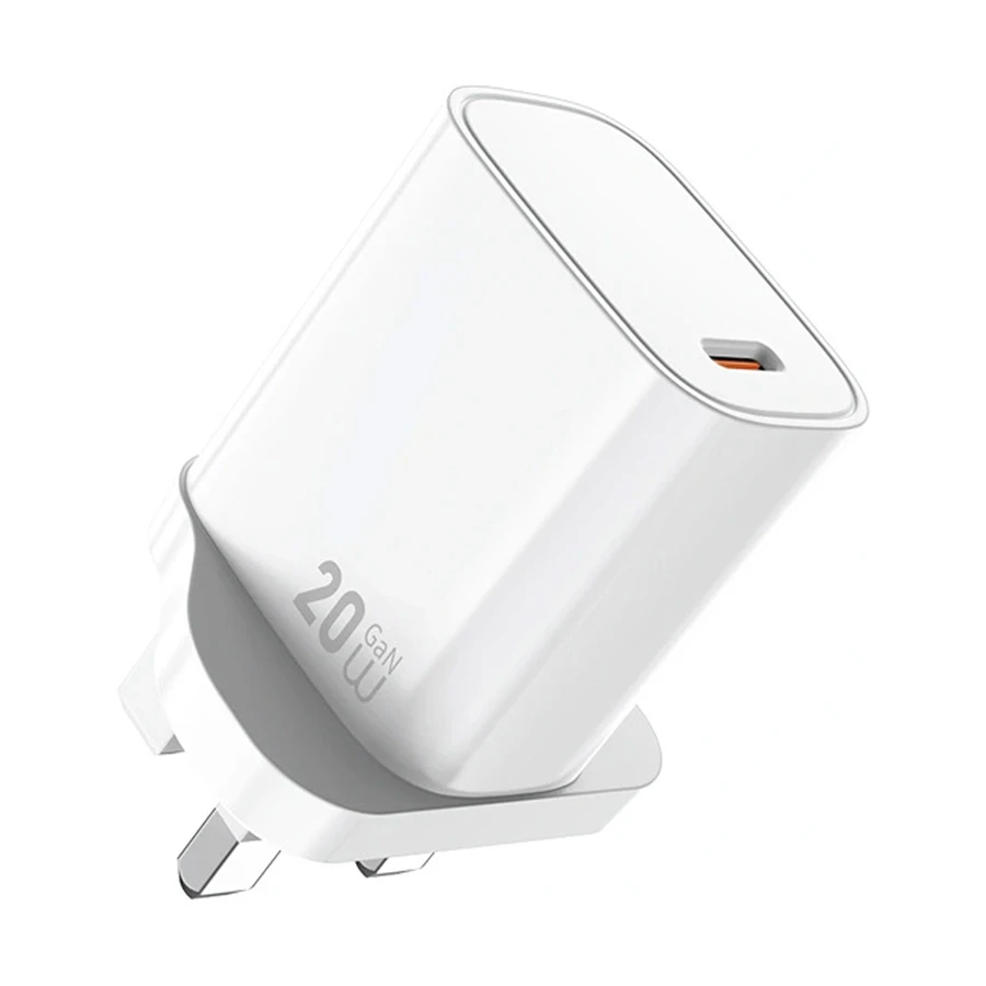 WiWU Essen 20W USB Type-C GaN Charger / Charging Adapter #Wi-G007 (3 Pin, UK)