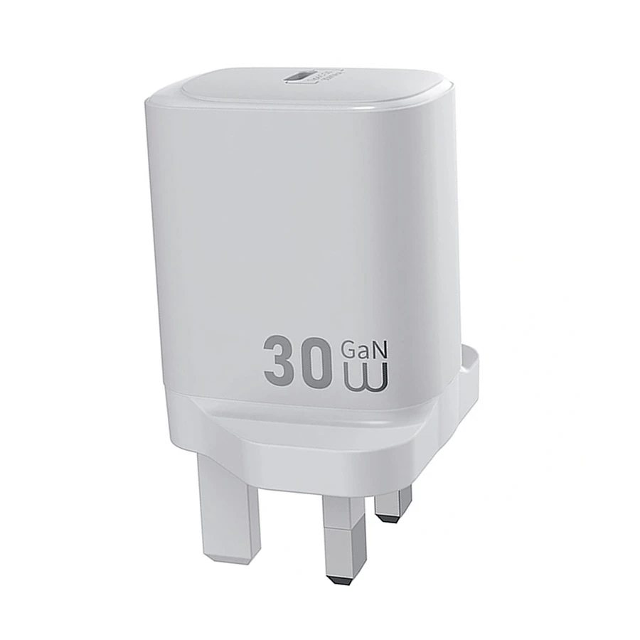 WiWU Essen 30W USB Type-C GaN Charger / Charging Adapter #Wi-G008 (3 Pin, UK)