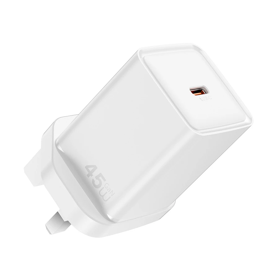 WiWU Essen 45W GaN USB-C Charger / Charging Adapter #Wi-G036 (3 Pin, UK)