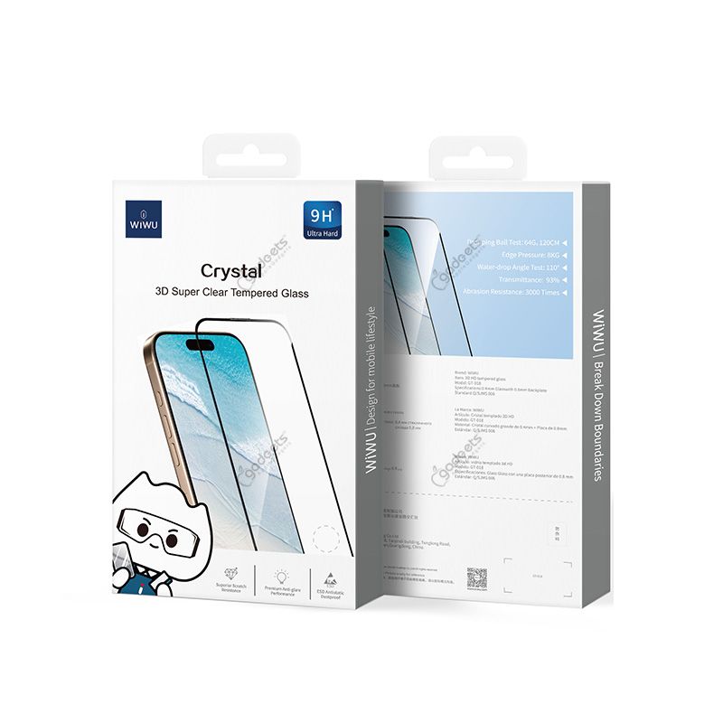 WiWU GT-018 Crystal 3D Super Clear Tempered Glass for iPhone - official view 4