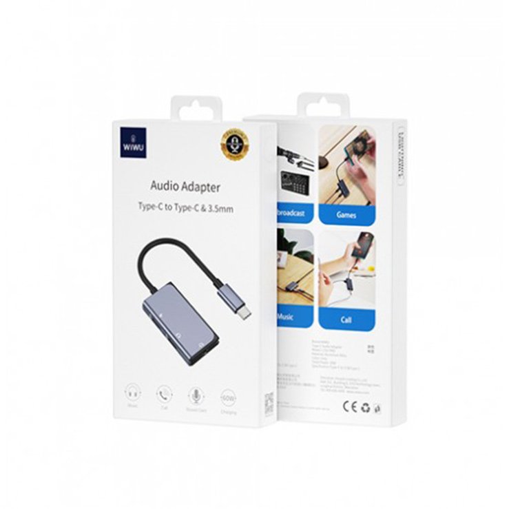 WiWU LT02 Pro 3 in 1 Type-C to Dual Type-C + 3.5mm Audio Adapter - official view 4