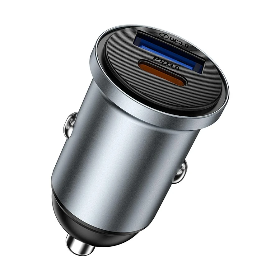 WiWU Nano Lite 35W 2 Ports Car Charger (1xUSB-C & 1xUSB-A) #Wi-CC030