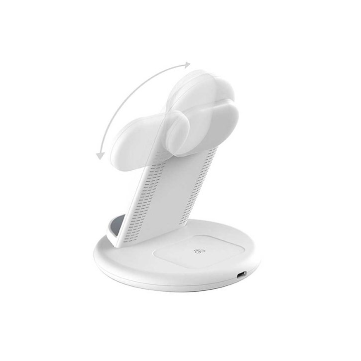 WiWU Power Air 3 in 1 Desktop Wireless Charger Mobile Phone Stand 15W - official view 4