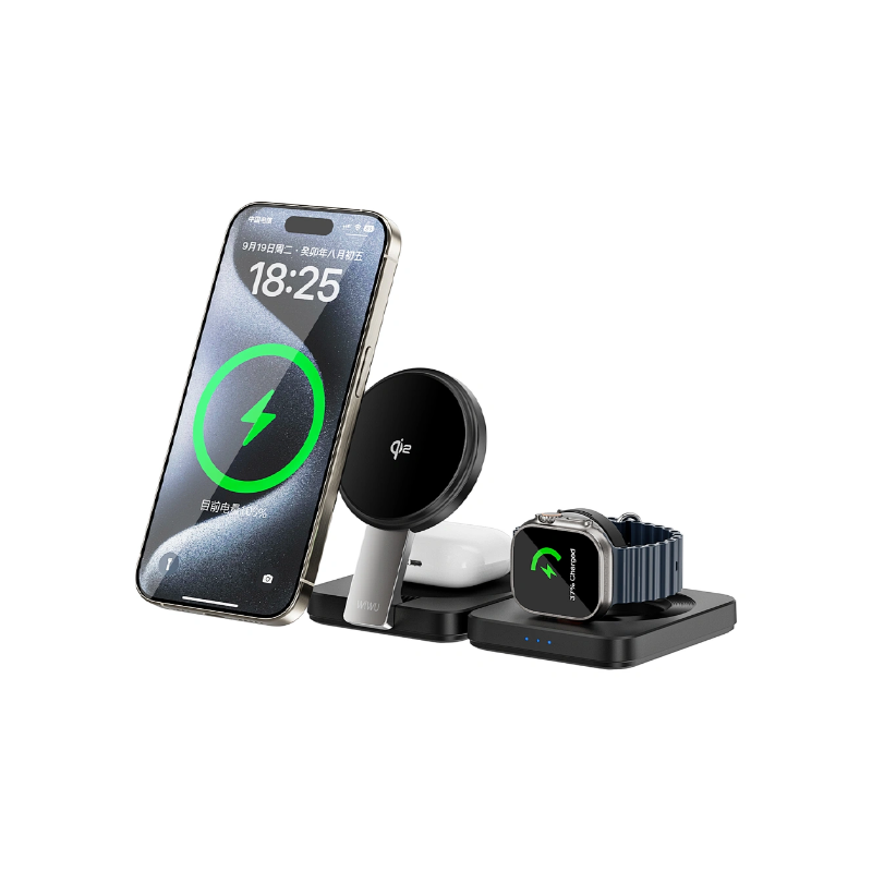 WiWU Qi2 3 in 1 Folding Wireless Charger 15W - official view 2