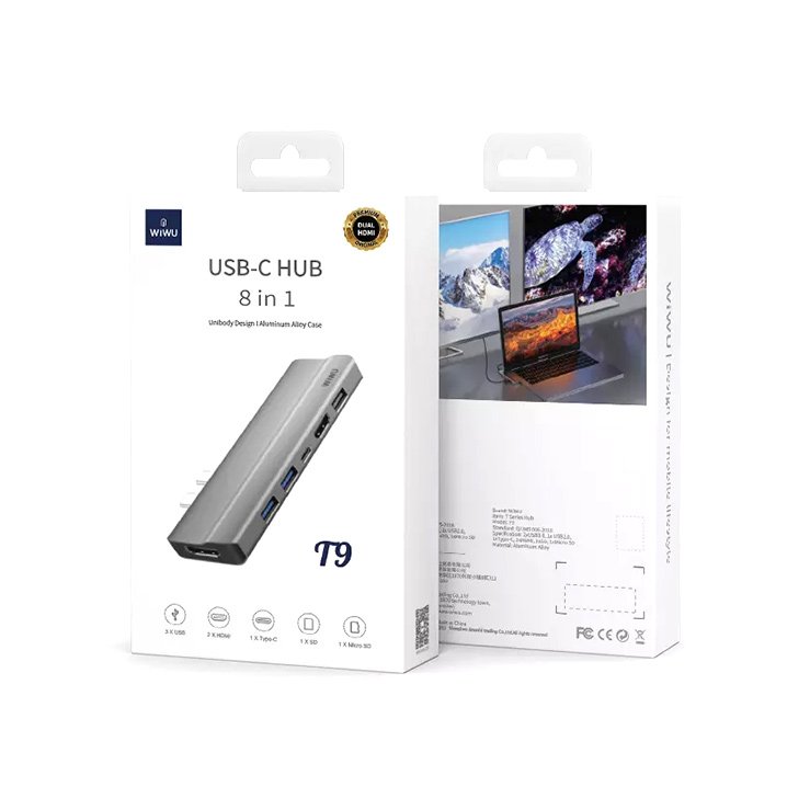 WiWU T9 USB-C HUB 8 in 1 - official view 2