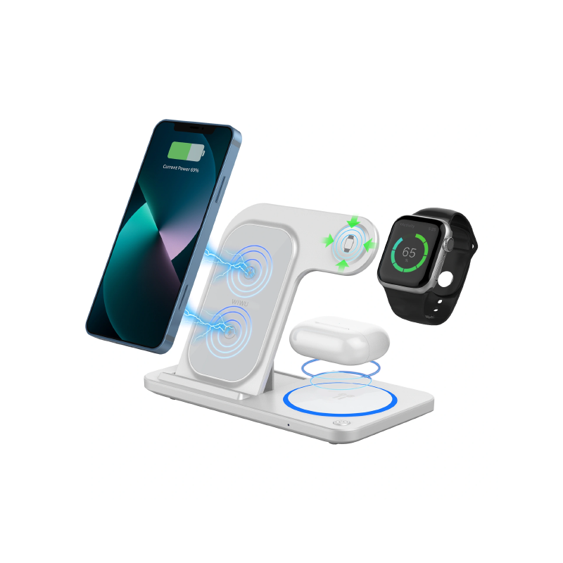 WIWU Wi-W020 3 in 1 Foldable Wireless Charger - official view 2