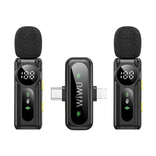 WiWU Wi-WM007 Dual Wireless Lavalier Microphone