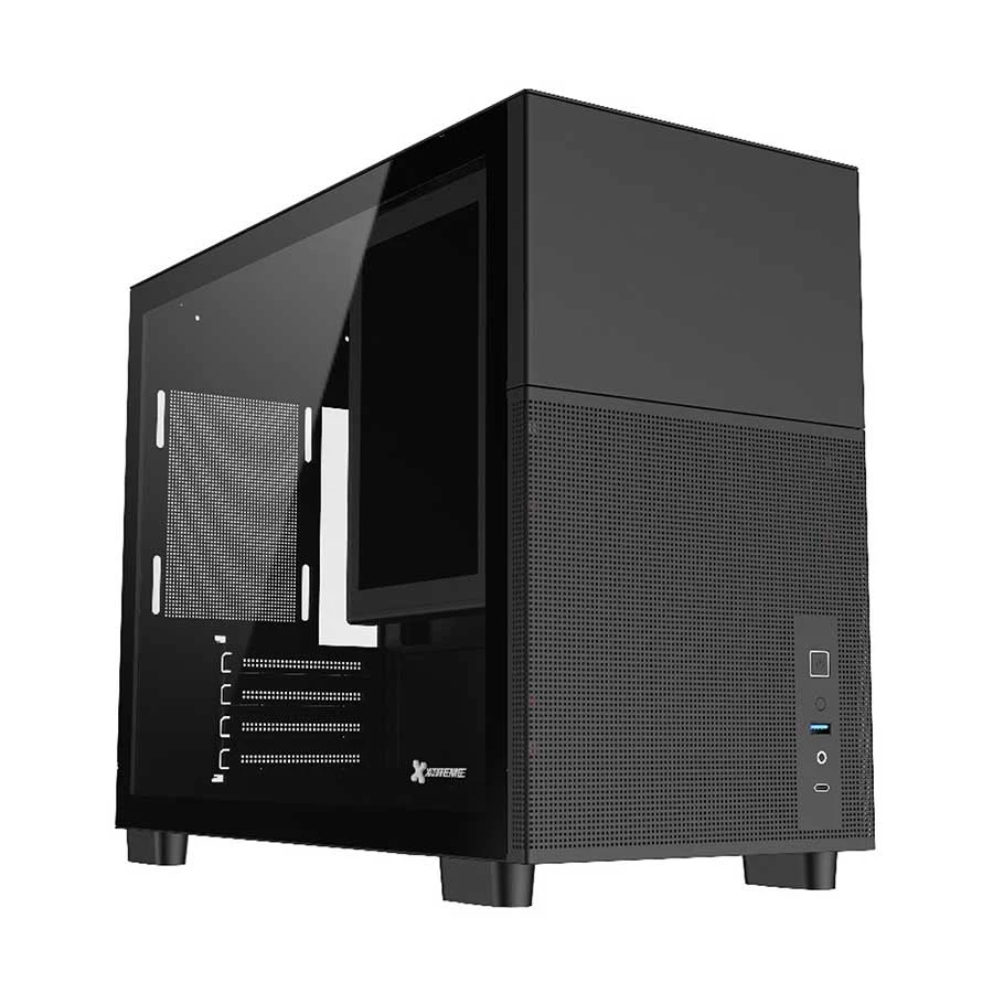 Xtreme D777B Mesh Mid Tower ATX Gaming Desktop Casing With 7 Inch LCD Display