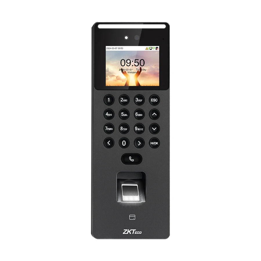 ZKTeco SenseFace 2A Facial Recognition & Multi-Biometric Access Control Terminal with Video Intercom Capability with Adapter (Without WiFi)